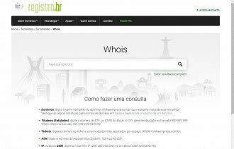 Whois acessando.me.